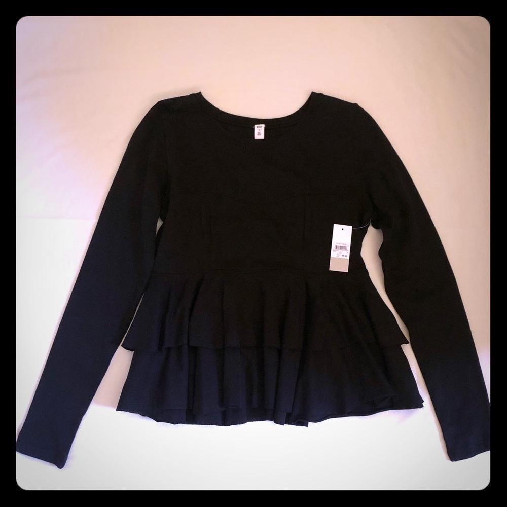 Black Long-Sleeve Top